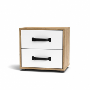 Zoom Comodino Mosso MO1 colore rovere e bianco