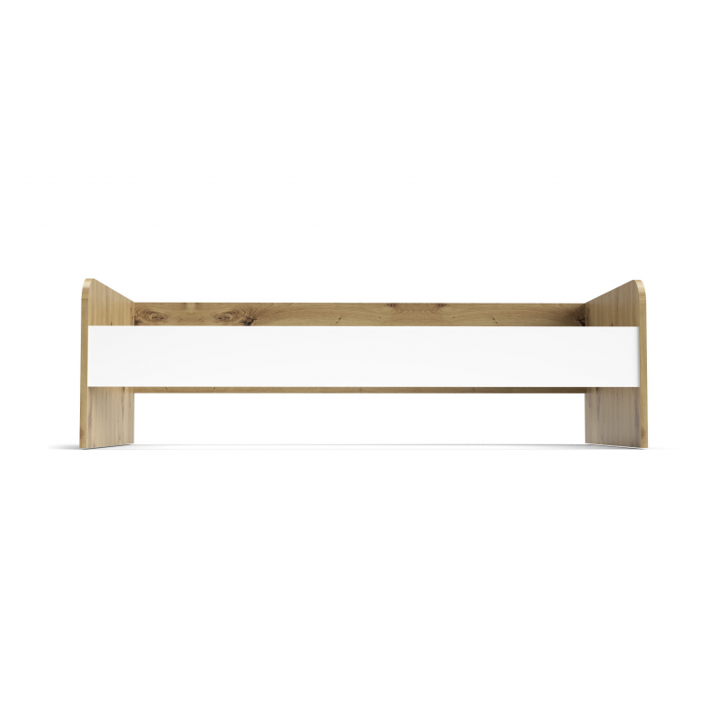 Letto singolo Gap System colore rovere e bianco