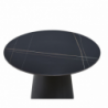 Tavolo rotondo Lauren in ceramica colore nero con venature oro