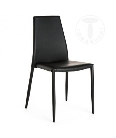 Sedia Lion in pelle ecologica - set da 4 nero