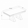 Tavolo allungabile Ariel piano in ceramica e struttura in metallo colore nero
