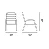 Set 2 Sedie Calipso Moia alluminio bianche esterno resistente