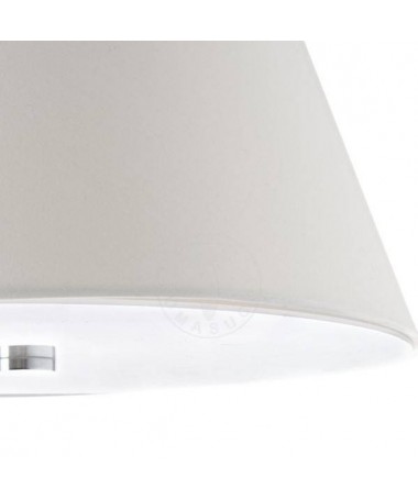 Zoom Lampada da terra Smarty in metallo e marmo - bianca