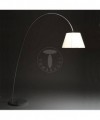 Lampada da terra Smarty in metallo e marmo - bianca