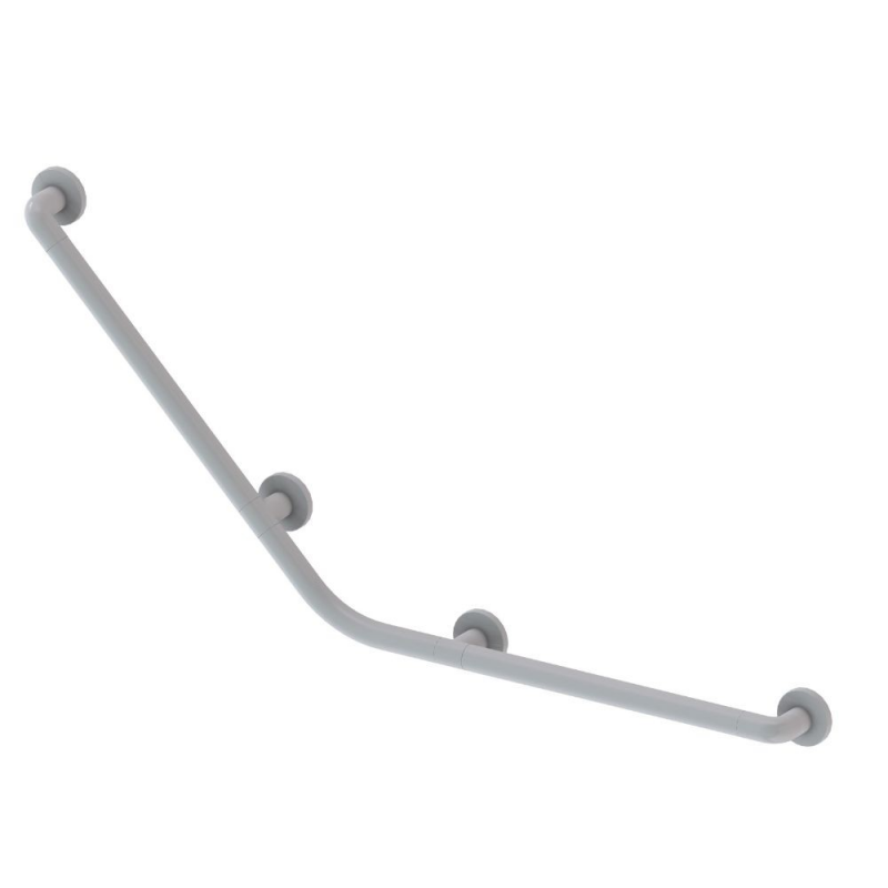 Corrimano angolare di sicurezza 113x55 cm. per disabili colore bianco