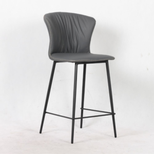 Zoom Sgabello Core colore antracite con gambe in metallo nero
