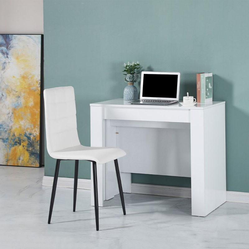 Consolle allungabile Ofelia colore bianco effetto lucido