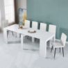 Consolle allungabile Ofelia colore bianco effetto lucido