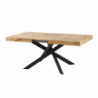 Tavolo Belinda allungabile piano colore rovere e struttura colore nero
