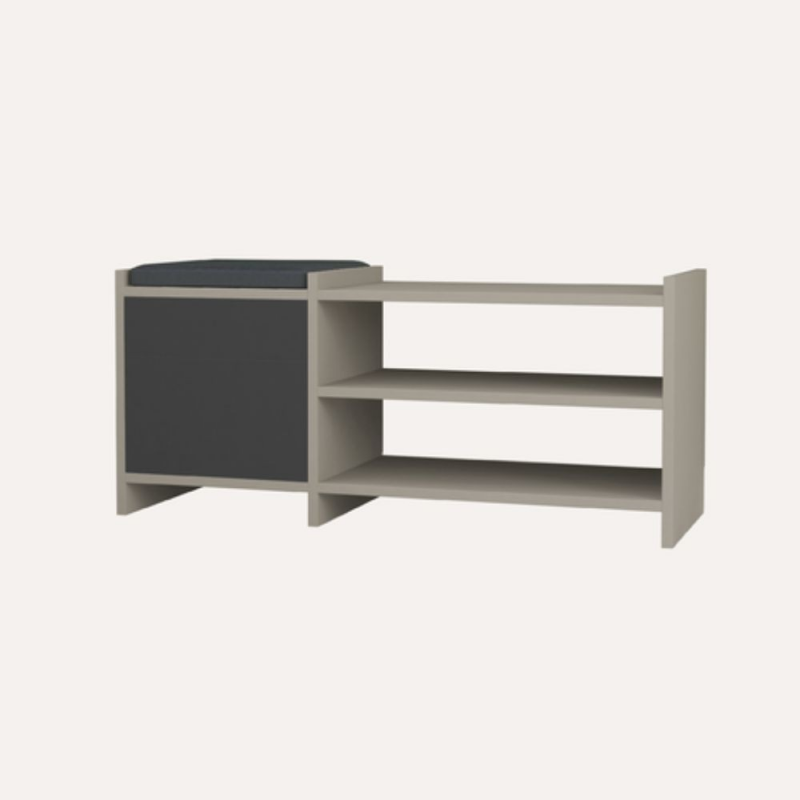 Scarpiera Sunno light mocha con anta colore antracite