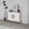 Madia Gora 110 cm struttura colore light mocha e ante colore bianco
