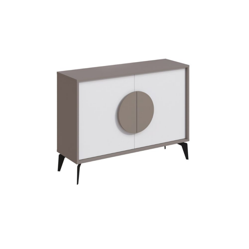 Madia Gora 110 cm struttura colore light mocha e ante colore bianco