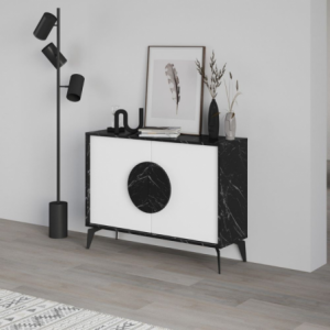 Zoom Madia Gora 110 cm struttura colore bendir e ante colore bianco