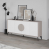 Madia Gora 180 cm struttura colore light mocha con ante bianche