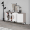 Madia Gora 180 cm struttura colore light mocha con ante bianche