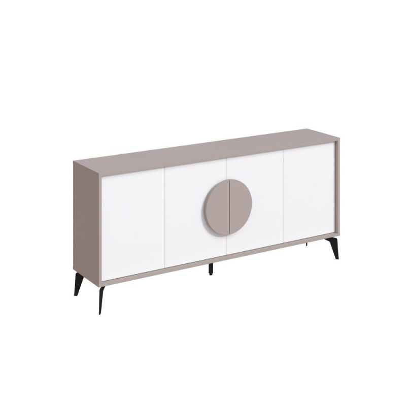 Madia Gora 180 cm struttura colore light mocha con ante bianche