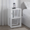 Tavolino comodino Lonie colore bianco