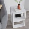 Tavolino comodino Lonie colore bianco