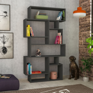 Zoom Libreria orizzontale Karmato bifacciale antracite