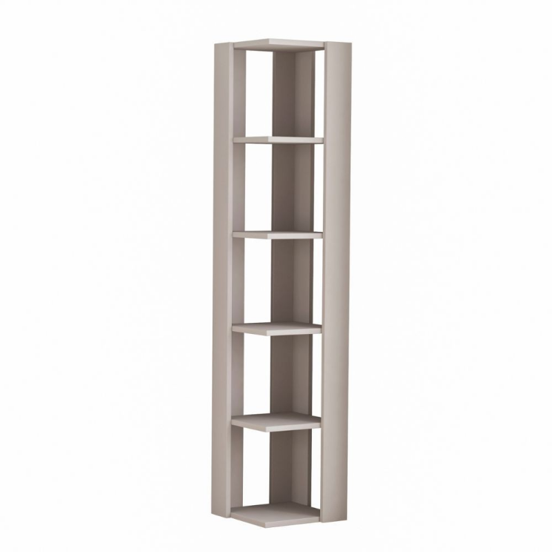 Libreria angolare Nati light mocha 5 ripiani