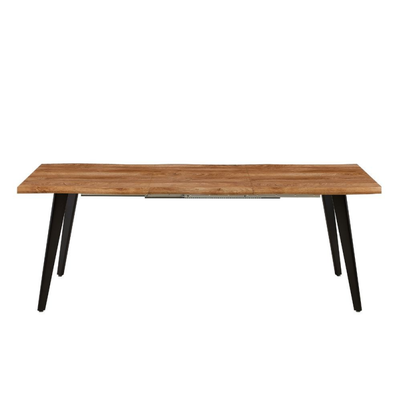 Tavolo allungabile effetto legno gambe in metallo Amal 150x90x75h