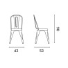 Set 2 Sedie Moia lamiera galvanizzata avorio esterno resistente