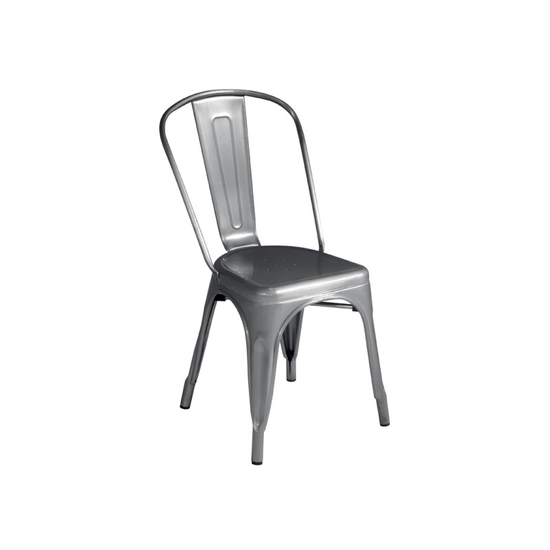 Set 2 sedie MOIA lamiera galvanizzata silver giardino esterno