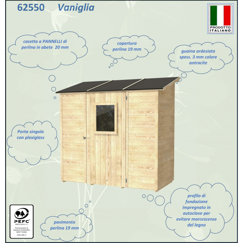 Casetta Vaniglia Addossata o meno Varie misure PSF pefc