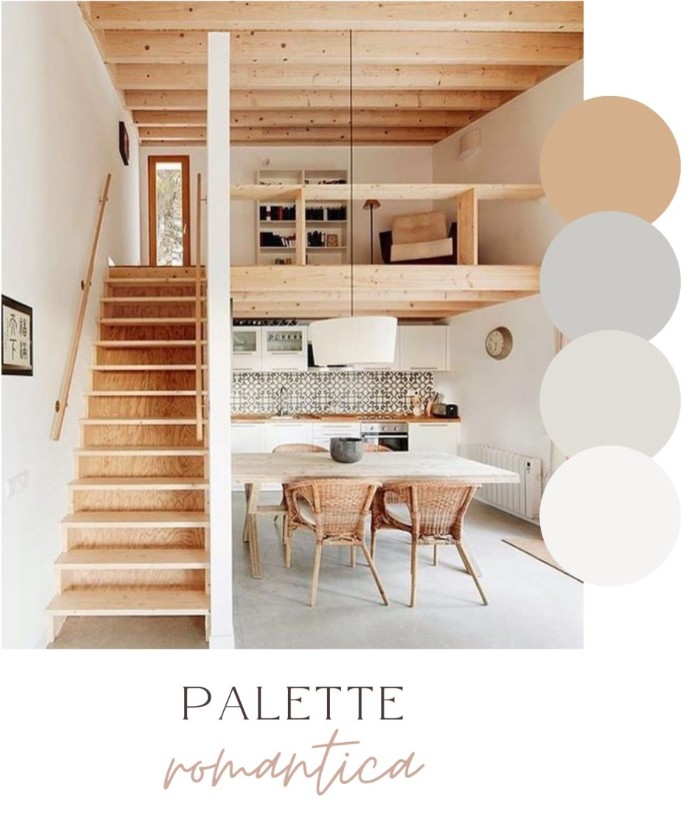 palette colori chiari per arredare caase di piccole dimensioni, bianco, beige, grigio chiaro, legno naturale